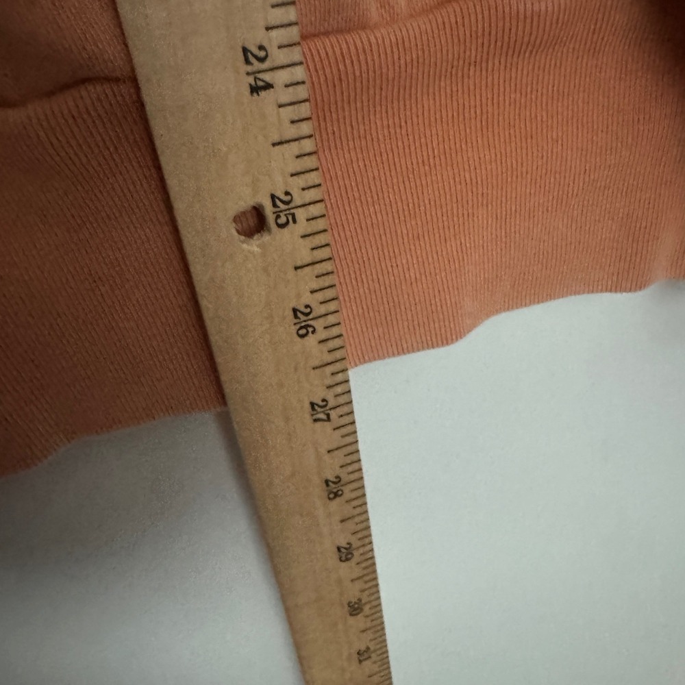 Vintage Polo Ralph Lauren Sweatshirt Mens Large Orange Crewneck Faded Pullover - Picture 9 of 9